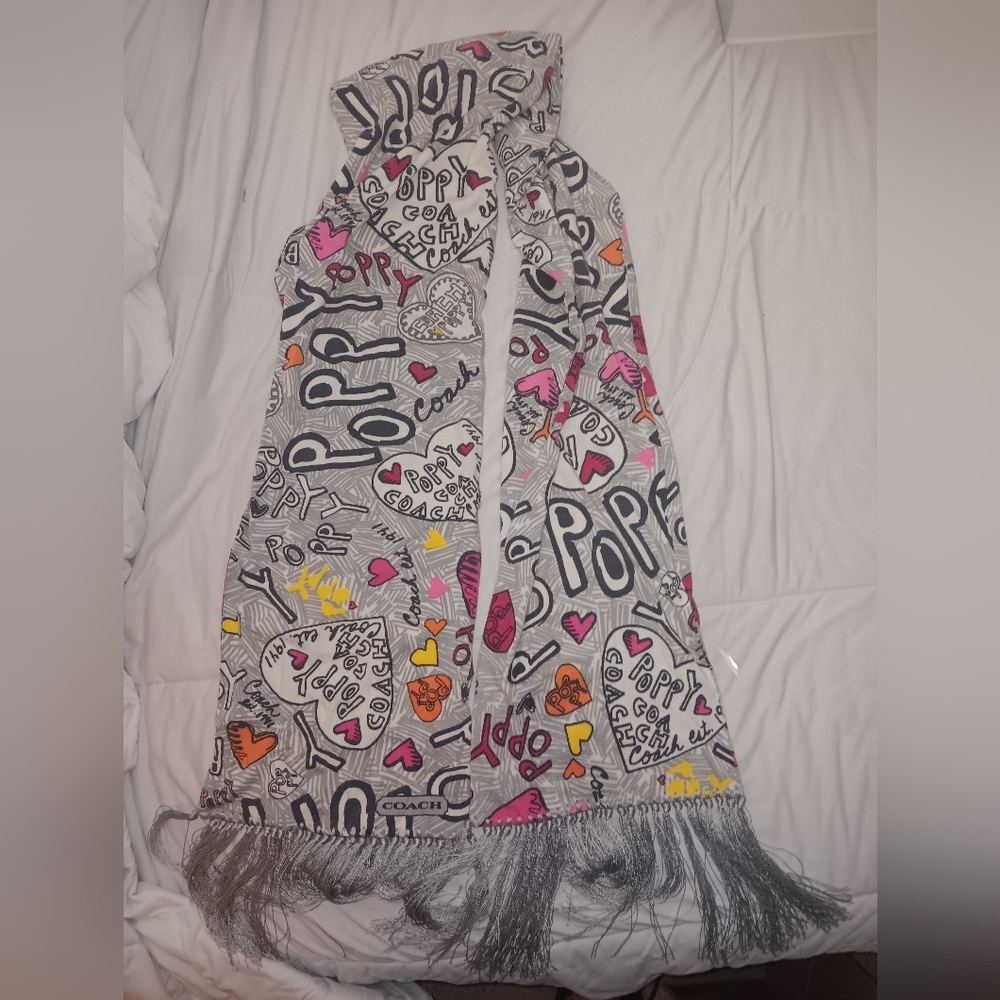 Coach Rare Poppy Scarf